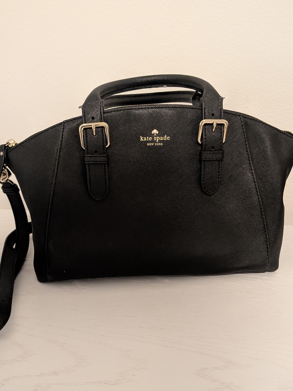 kate spade Black Leather Satchel Bag